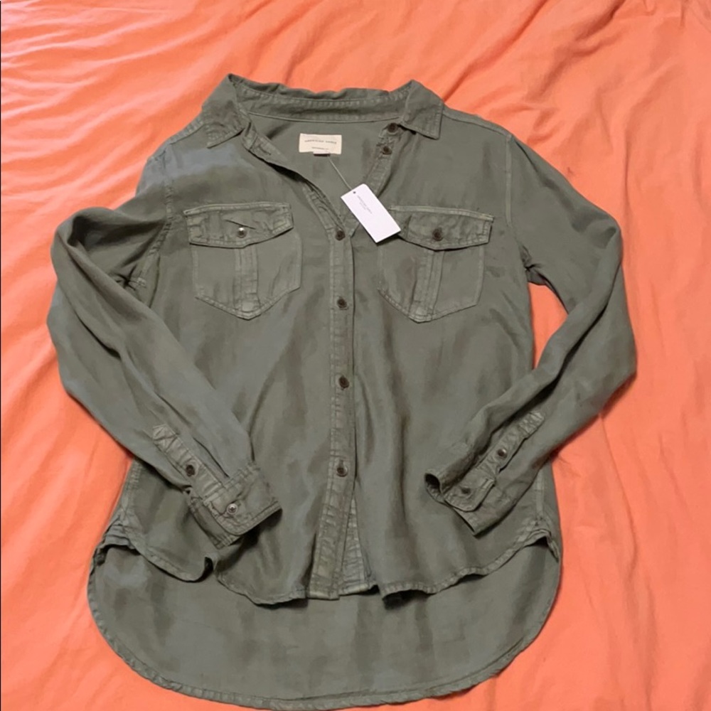 Green Boyfriend fit shirt
